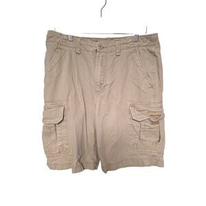 Men's 32 UnionBay Kaki Cargo Shorts 100% Cotton Pockets Utility Casual NormCore
